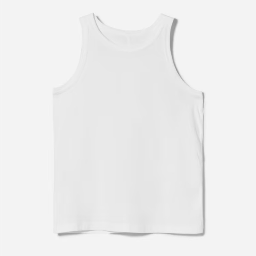 Everlane The Organic Cotton Cutaway Tank (white)